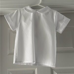 Bailey Boys White knit Peter Pan collared shirt